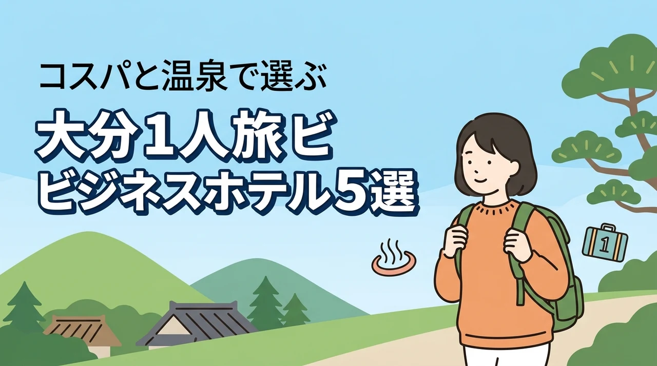 九州・大分での1人旅にオススメなビジネスホテル5選！コスパと温泉で選ぶ宿泊術